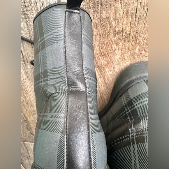 Green and black Plaid grunge boots Sz 11 - Picture 8 of 11